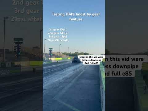 Jb4 boost by gear without drag pack. Pulled 12psi out of 1st just to allow traction
