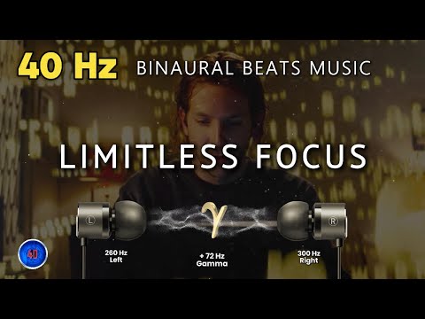 Limitless Focus 40Hz Gamma Binaural Beats Brainwave Music For Improved Memory 
