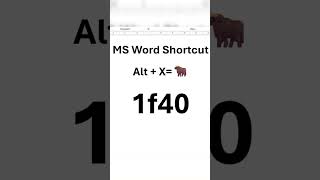 Amazing Animal Shortcut in MS Word🤯🤫#viral #computereducation #wordprocessor #microsoftoffice #trend