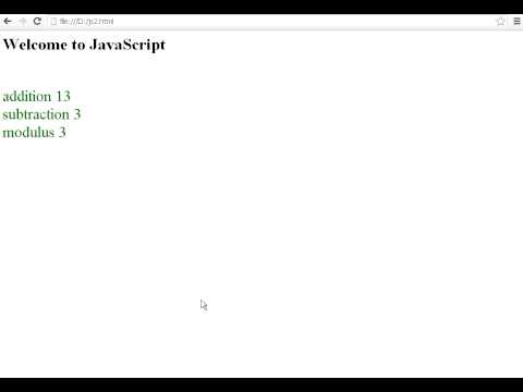 JavaScript 3 Numeric Operations