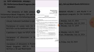 DU LL.B and LLM SPOT round counseling out