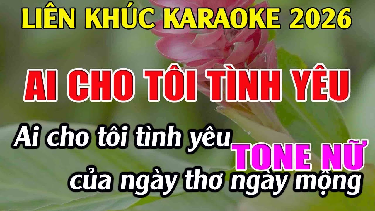 Liên Khúc Karaoke Tone Nữ Dễ Hát Ai Cho Tôi Tình Yêu Karaoke Tuyệt Phẩm -   Beat Mới