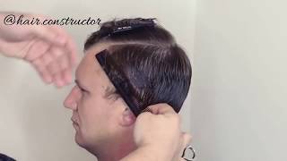 MEN'S HAIRCUT ON FINGERS. ROUND LAYERS. "BASES FOR BUILDING FORMS" Lesson 11.