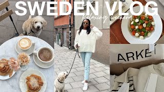 SWEDEN WEEKEND VLOG | what I eat, clothing haul, healthy habits + dog sitting