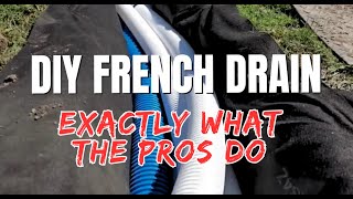 How To Install Perforated Pipe FRENCH DRAIN For Do It Yourself Job