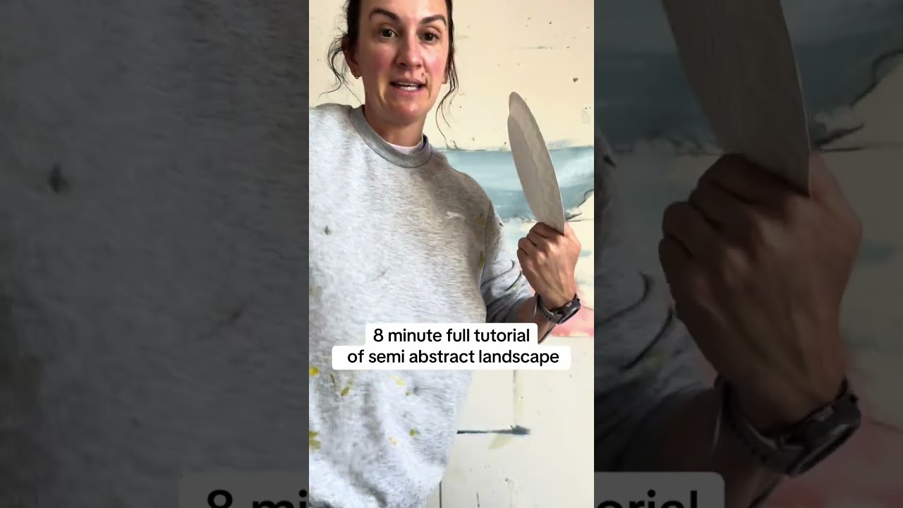 8-минутный простой полуабстрактный урок по созданию пейзажа