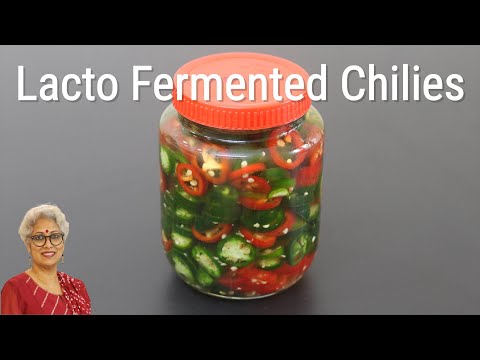 Lacto Fermented Green Chilies - Pickled Chillies - Fermented Pickled Jalapeños | Skinny Recipes