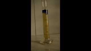 Diffusion: Vinegar and blue Ink in measuring cylinder.