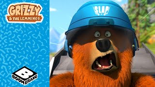 flying fun crazy robots 50 minute binge grizzy lemmings