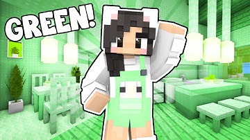 💚Minecraft But I Can Only Build With GREEN!