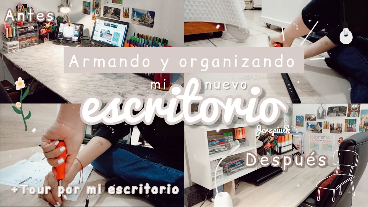 ARMANDO y ORGANIZANDO mi nuevo ESCRITORIO + TOUR//Jerspiulk⚡