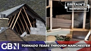 TORNADO rips through Manchester obliterating homes in its path - Storm Gerrit