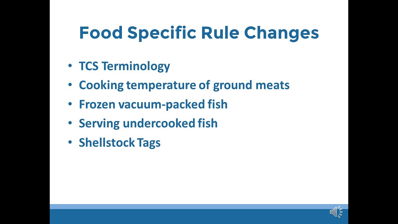 Food Code Revision 2022: Food Specific Changes - YouTube