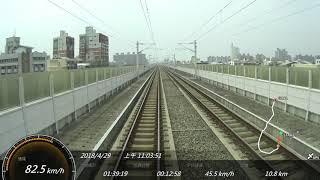 台鐵 2608次 EMU700區間車 豐原-通霄 山線-成追線-海線 SONY FDR-X1000V Action Cam GPS 參數資料 路程景