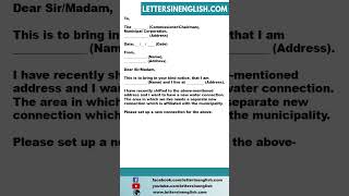 Surat Permohonan Sambungan Pasokan Air