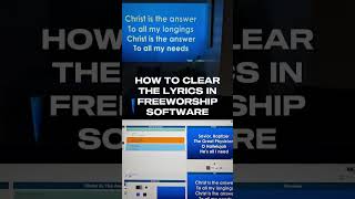 How to clear lyrics in FreeWorship Presentation software