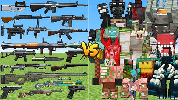 What TaCZ Gun Can Defeat The Most Mutant Mobs in Minecraft?