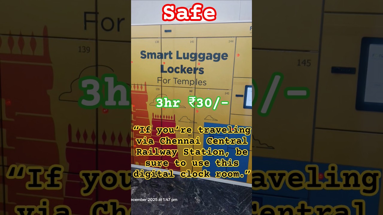 Smart luggage Loker at Chennai Central Railway Station 