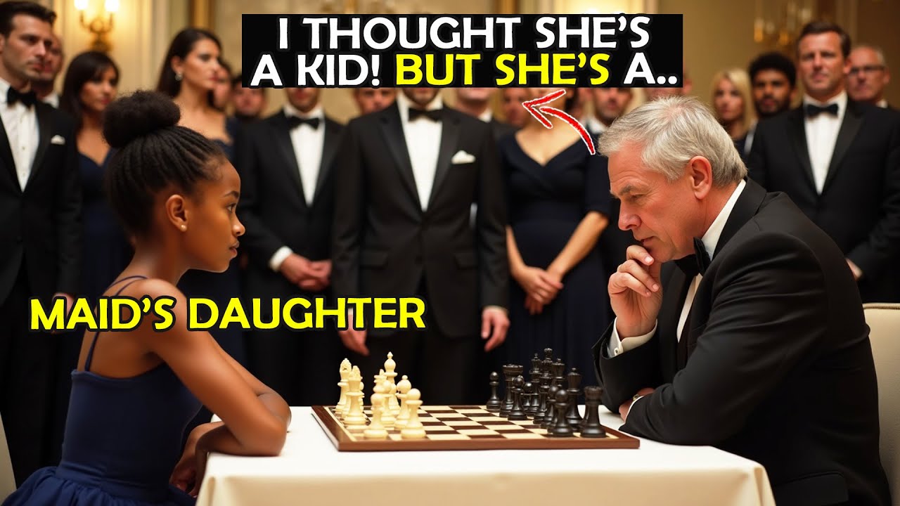 Billionaire Invites Black Maid’s Daughter to Play Chess for Fun, He Didn’t Know She Is CHILD GENIUS!