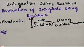@btechmathshub7050 Evaluation of Integrals using Residues - Integration around unit circle.