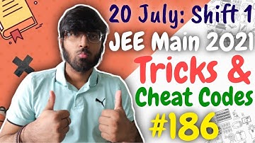 20th July (Shift 1): JEE Main 2021🔥🔥🔥| Probability & Coordinate Geometry | Tricks & Cheat Codes #186