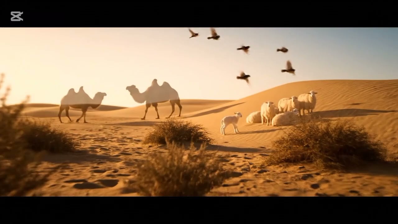 “Calm Morning Routine of Animals in Thar Desert”“Peaceful Morning with Animals in Thar Desert”