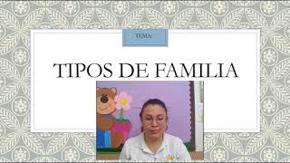 La familia, tipos de familia para primer grado.