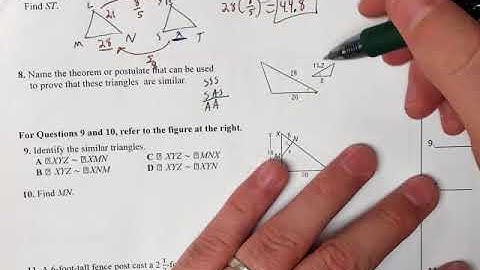 2017U7#8 Triangle Similarity Shortcuts