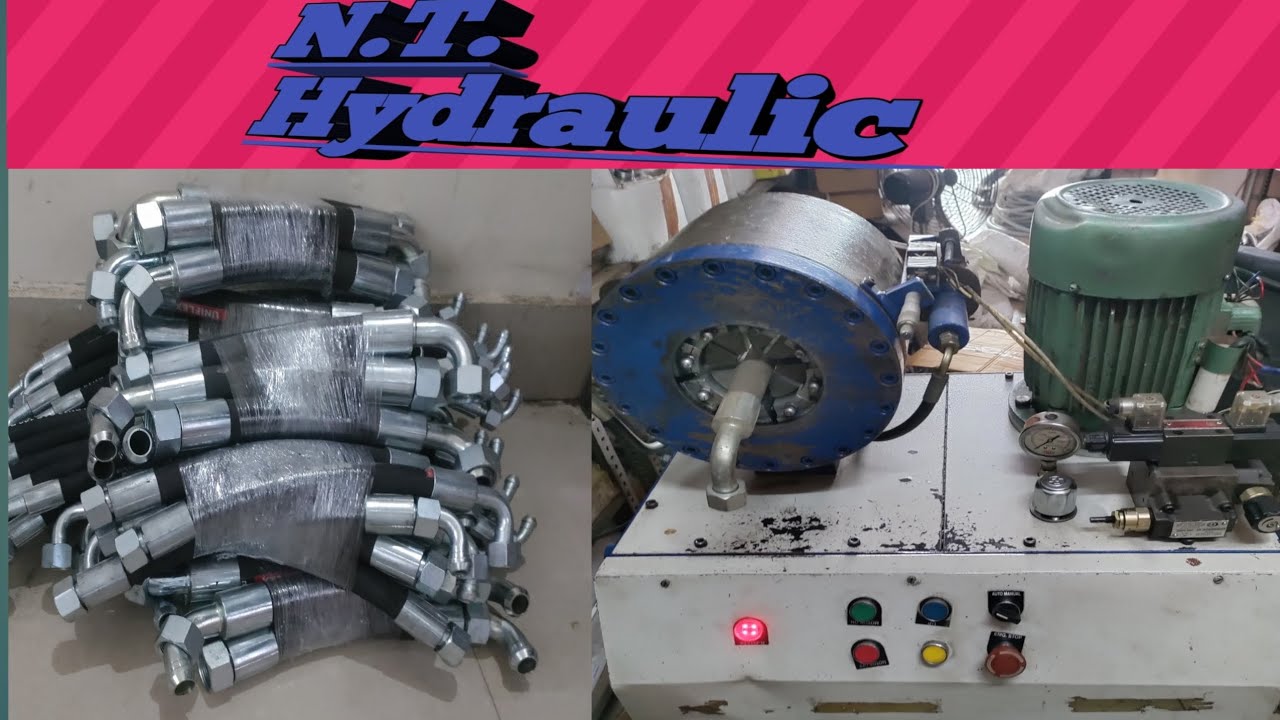 How to make hydraulic hose pipe for earn money/hose fittings - YouTube
