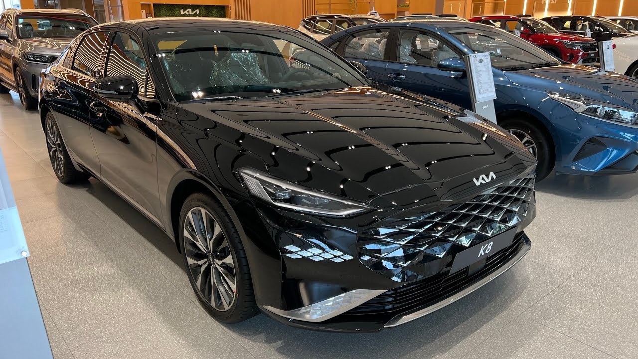 كيا K8 2024 الدرجة الاولى محرك 6 سلندر جلد سقف بانوراما طبلون شاشه وكاميرات محيطية وارد المطوع