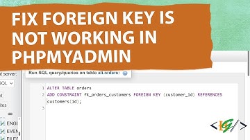 How to Fix Foreign Key is not Working in MySQL Database Table in PhpMyAdmin
