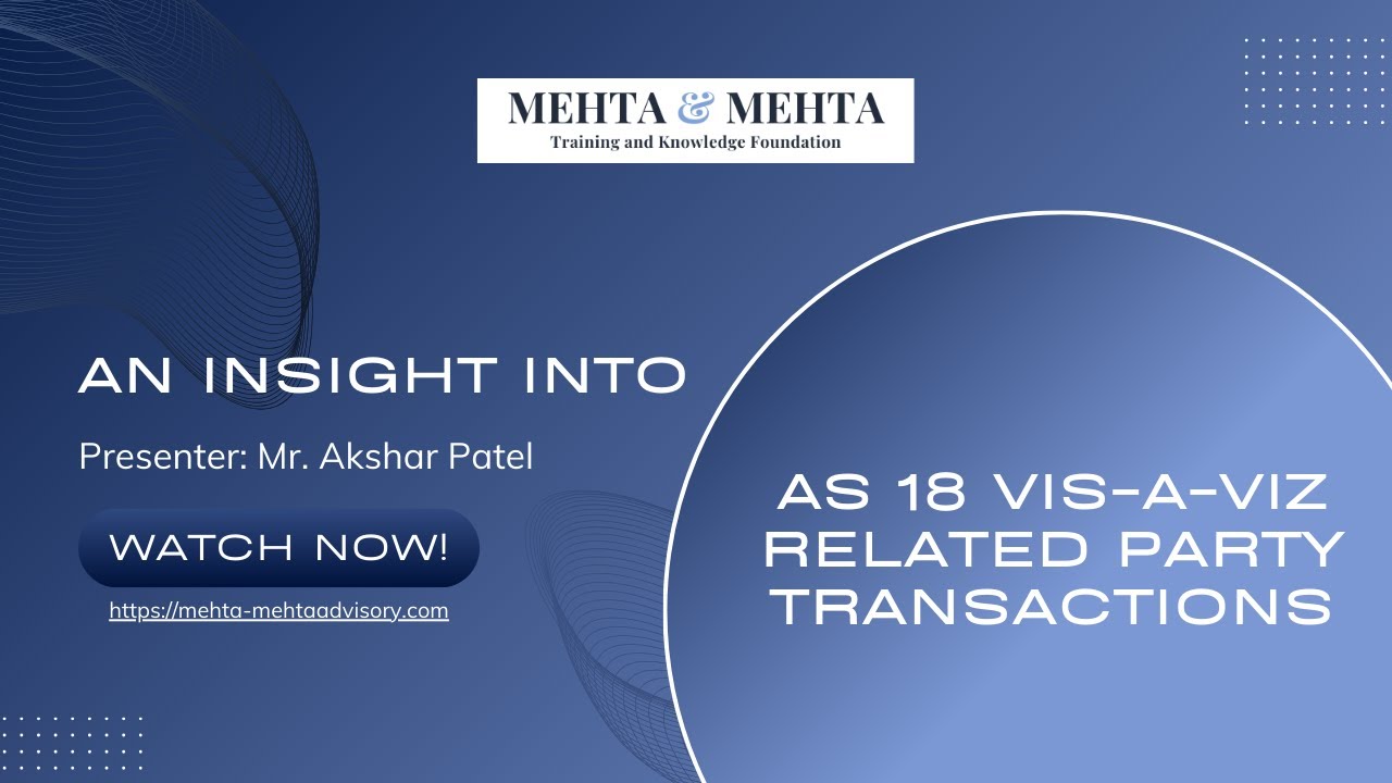 An insight into AS 18 Vis-a-viz Related Party Transactions