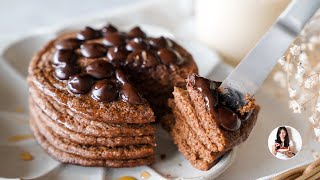 Pancakes de Chocolate y Avena - Desayuno Fácil y Delicioso! | Auxy