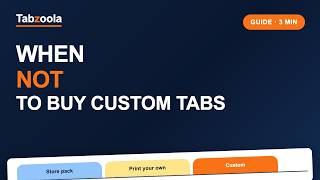 Full When NOT to Buy Custom Index Tabs Guide
