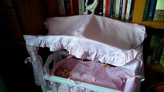 My mom's new doll crib