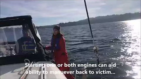 Heave-to Man Overboard recovery on Lagoon catamaran