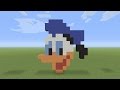 Minecraft Pixel Art - Donald Duck Head