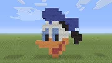 Minecraft Pixel Art - Donald Duck Head