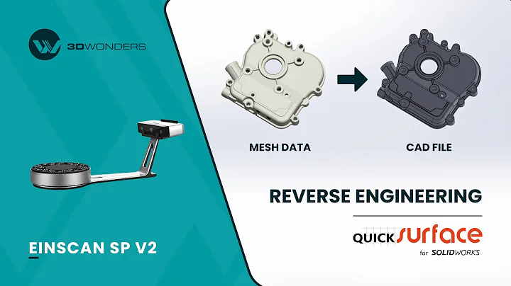 Einscan SP 3D Scanner / Reverse Engineering with QUICKSURFACE for Solidworks | Metal Part