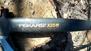 Fiskars X25 splitting axe - big logs splitting