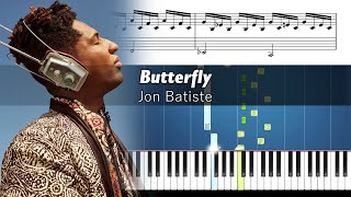 Jon Batiste - Butterfly - Accurate Piano Tutorial with Sheet Music