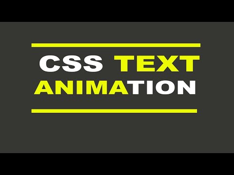 CSS Text Animation || HTML and CSS