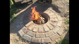 Кострище из старого колеса. A fireplace. DIY.