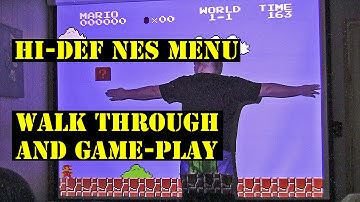 Nintendo Hi-Def NES - menu run through and some gameplay on 120" projector 1080p HDMI