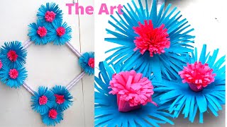 DIY Colorful Wall Decoration Ideas | Beautiful Wall Hanging | Paper Flowers | The Art | Saba Art