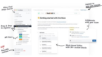 Archbee Product Walkthrough [Main Features & UI]