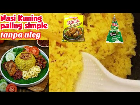 Nasi Kuning Rice Cooker Sederhana Mudah Dan Enak