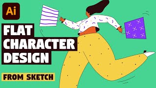 Flat Character Design | Illustrator Tutorial (for Beginners)