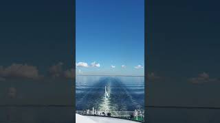 Viking Line Ferry–Back View: Milky-White & Blue Wake, Helsinki→Tallinn #vikingline #estonia #finland