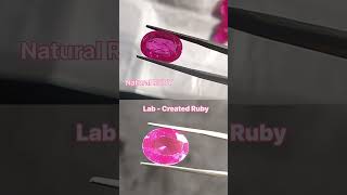 Natural Ruby vs Lab-Created Ruby!#shorts #ruby